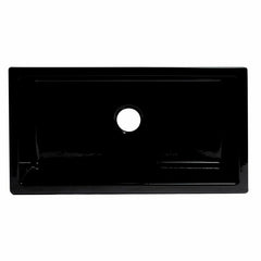 ALFI 33" x 18" Reversible Fluted / Smooth Fireclay Farm Sink - AB3318HS - The Home Selection