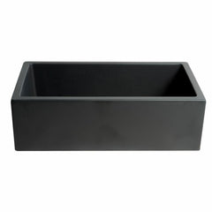 ALFI 33" x 18" Reversible Fluted / Smooth Fireclay Farm Sink - AB3318HS - The Home Selection