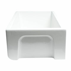ALFI 33" x 18" Reversible Fluted / Smooth Fireclay Farm Sink - AB3318HS - The Home Selection