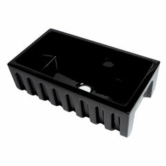 ALFI 33" x 18" Reversible Fluted / Smooth Fireclay Farm Sink - AB3318HS - The Home Selection