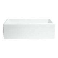 ALFI 33" x 18" Reversible Fluted / Smooth Fireclay Farm Sink - AB3318HS - The Home Selection