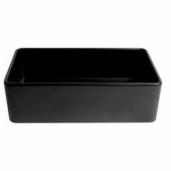 ALFI 33" x 18" Smooth Apron Single Bowl Fireclay Farm Sink - ABF3318S - The Home Selection
