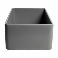 ALFI 33" x 18" Smooth Apron Single Bowl Fireclay Farm Sink - ABF3318S - The Home Selection