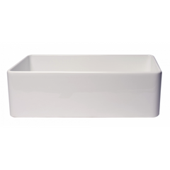 ALFI 33" x 18" Smooth Apron Single Bowl Fireclay Farm Sink - ABF3318S - The Home Selection
