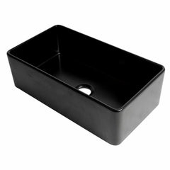ALFI 33" x 18" Smooth Apron Single Bowl Fireclay Farm Sink - ABF3318S - The Home Selection