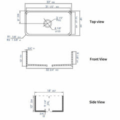 ALFI 33" x 18" Smooth Apron Single Bowl Fireclay Farm Sink - ABF3318S - The Home Selection