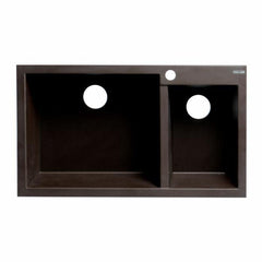 ALFI 34" Double Bowl Drop In Granite Composite Kitchen Sink - AB3319DI - The Home Selection