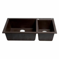 ALFI 34" Double Bowl Drop In Granite Composite Kitchen Sink - AB3319DI - The Home Selection
