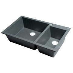 ALFI 34" Double Bowl Drop In Granite Composite Kitchen Sink - AB3319DI - The Home Selection