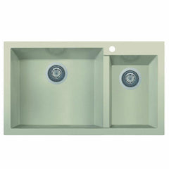 ALFI 34" Double Bowl Drop In Granite Composite Kitchen Sink - AB3319DI - The Home Selection