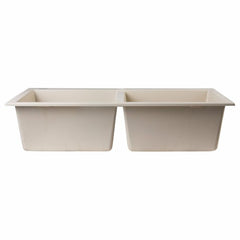 ALFI 34" Drop-In Double Bowl Granite Kitchen Sink - AB3420DI - The Home Selection