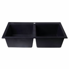 ALFI 34" Drop-In Double Bowl Granite Kitchen Sink - AB3420DI - The Home Selection