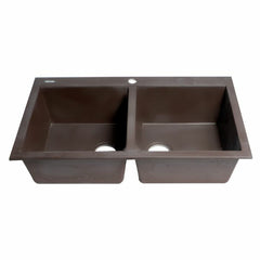ALFI 34" Drop-In Double Bowl Granite Kitchen Sink - AB3420DI - The Home Selection