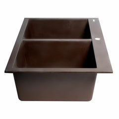 ALFI 34" Drop-In Double Bowl Granite Kitchen Sink - AB3420DI - The Home Selection