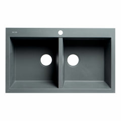 ALFI 34" Drop-In Double Bowl Granite Kitchen Sink - AB3420DI - The Home Selection