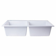 ALFI 34" Drop-In Double Bowl Granite Kitchen Sink - AB3420DI - The Home Selection
