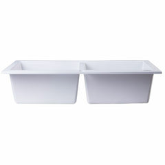 ALFI 34" Drop-In Double Bowl Granite Kitchen Sink - AB3420DI - The Home Selection
