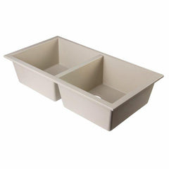 ALFI 34" Undermount Double Bowl Granite Kitchen Sink - AB3420UM - The Home Selection