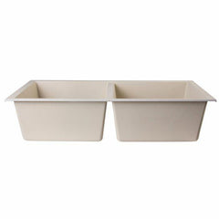 ALFI 34" Undermount Double Bowl Granite Kitchen Sink - AB3420UM - The Home Selection