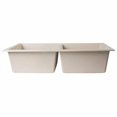 ALFI 34" Undermount Double Bowl Granite Kitchen Sink - AB3420UM - The Home Selection