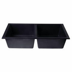 ALFI 34" Undermount Double Bowl Granite Kitchen Sink - AB3420UM - The Home Selection