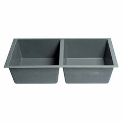 ALFI 34" Undermount Double Bowl Granite Kitchen Sink - AB3420UM - The Home Selection