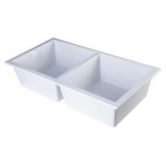 ALFI 34" Undermount Double Bowl Granite Kitchen Sink - AB3420UM - The Home Selection