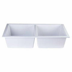 ALFI 34" Undermount Double Bowl Granite Kitchen Sink - AB3420UM - The Home Selection