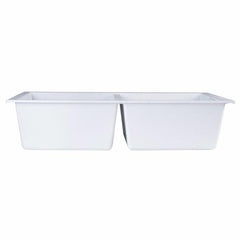 ALFI 34" Undermount Double Bowl Granite Kitchen Sink - AB3420UM - The Home Selection