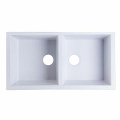ALFI 34" Undermount Double Bowl Granite Kitchen Sink - AB3420UM - The Home Selection