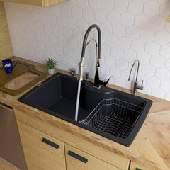 ALFI 35" Drop-In Single Bowl Granite Composite Kitchen Sink - AB3520DI - The Home Selection