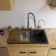 ALFI 35" Drop-In Single Bowl Granite Composite Kitchen Sink - AB3520DI - The Home Selection