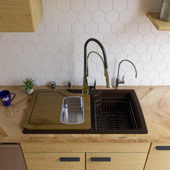 ALFI 35" Drop-In Single Bowl Granite Composite Kitchen Sink - AB3520DI - The Home Selection