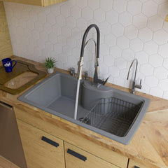 ALFI 35" Drop-In Single Bowl Granite Composite Kitchen Sink - AB3520DI - The Home Selection