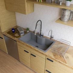 ALFI 35" Drop-In Single Bowl Granite Composite Kitchen Sink - AB3520DI - The Home Selection