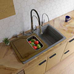 ALFI 35" Drop-In Single Bowl Granite Composite Kitchen Sink - AB3520DI - The Home Selection