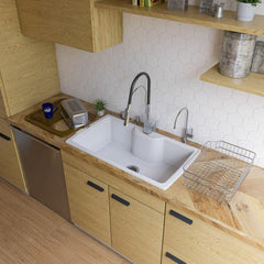 ALFI 35" Drop-In Single Bowl Granite Composite Kitchen Sink - AB3520DI - The Home Selection