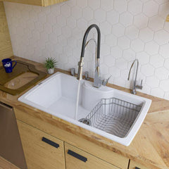 ALFI 35" Drop-In Single Bowl Granite Composite Kitchen Sink - AB3520DI - The Home Selection