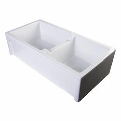 ALFI 36" Apron Thick Wall Fireclay Double Bowl Farm Sink - AB3618ARCH - The Home Selection
