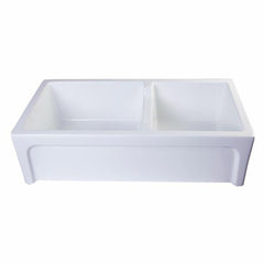 ALFI 36" Apron Thick Wall Fireclay Double Bowl Farm Sink - AB3618ARCH - The Home Selection