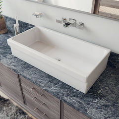 ALFI 36" White Above Mount Fireclay Bath Trough Sink - AB36TR - The Home Selection