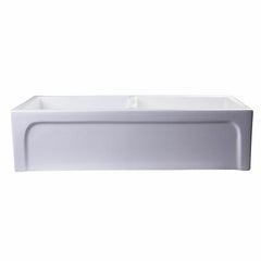 ALFI 39" Apron Thick Wall Fireclay Double Bowl Farm Sink - AB3918ARCH - The Home Selection