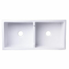 ALFI 39" Apron Thick Wall Fireclay Double Bowl Farm Sink - AB3918ARCH - The Home Selection