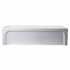 ALFI 39" Apron Thick Wall Fireclay Double Bowl Farm Sink - AB3918ARCH - The Home Selection