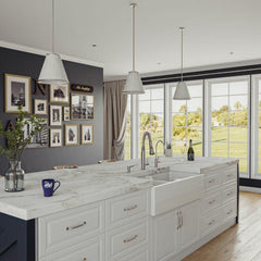 ALFI 39" Smooth Thick Wall Fireclay Double Bowl Farm Sink - AB3918DB - The Home Selection