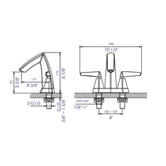 ALFI 4" Two-Handle Centerset Bathroom Faucet - AB1003 - The Home Selection