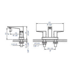 ALFI 4" Two-Handle Centerset Bathroom Faucet - AB1020 - The Home Selection