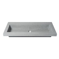 ALFI 40" Solid Concrete Gray Matte Trough Sink for the Bathroom - ABCO40TR - The Home Selection