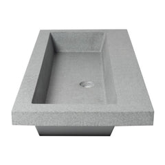 ALFI 40" Solid Concrete Gray Matte Trough Sink for the Bathroom - ABCO40TR - The Home Selection