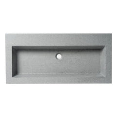 ALFI 40" Solid Concrete Gray Matte Trough Sink for the Bathroom - ABCO40TR - The Home Selection